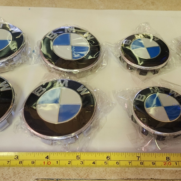 Set Of 4 2.68" *OR* 2.2" BMW hubcap Center Caps - Picture 16 of 16